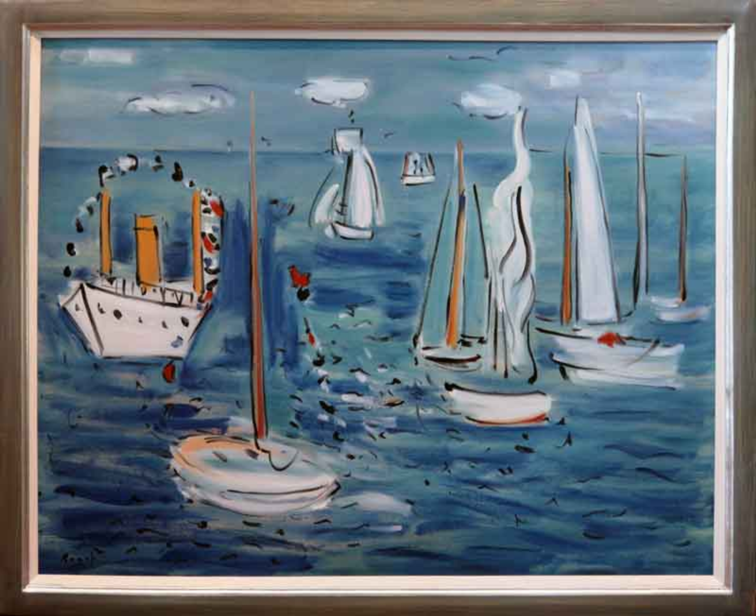 White Boats — oil painting by Brock Irwin