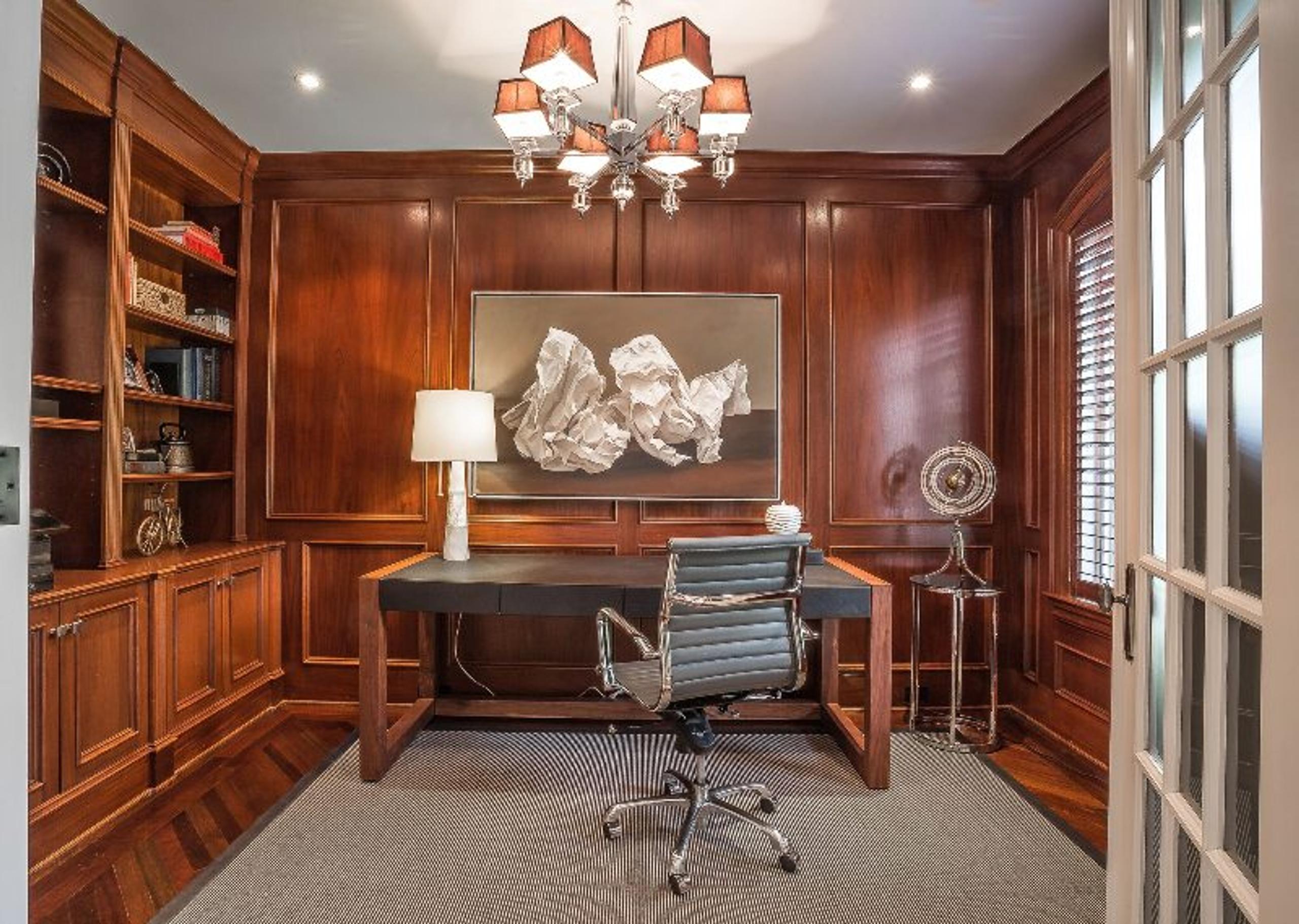 Original art staged in a Office