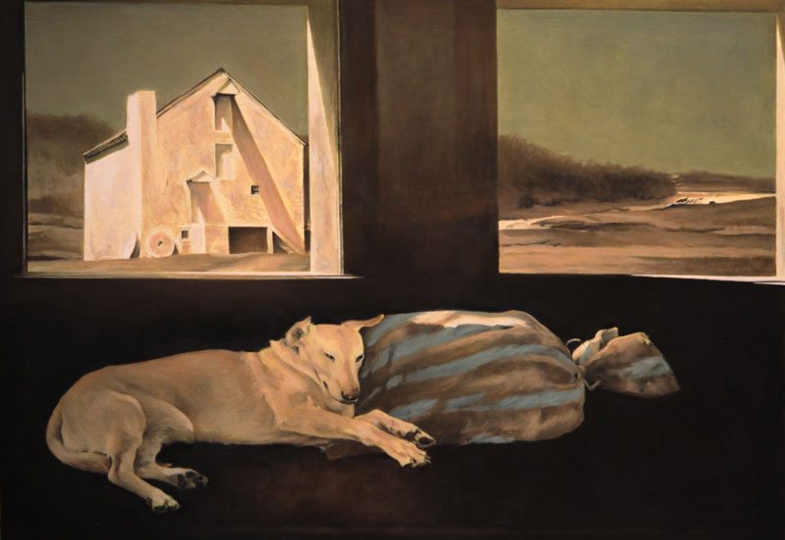 Dog Sleeping (A. Wyeth) — oil painting by Brock Irwin