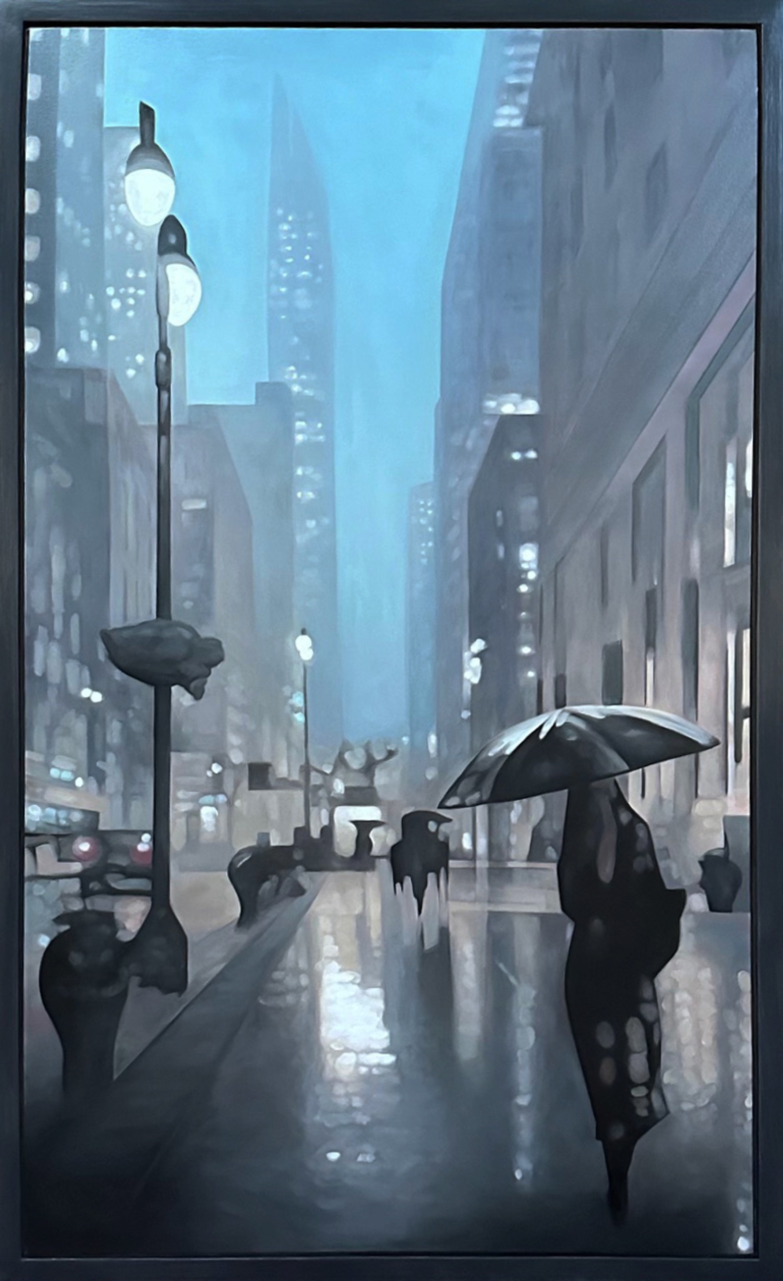 City at Night — oil painting by Brock Irwin