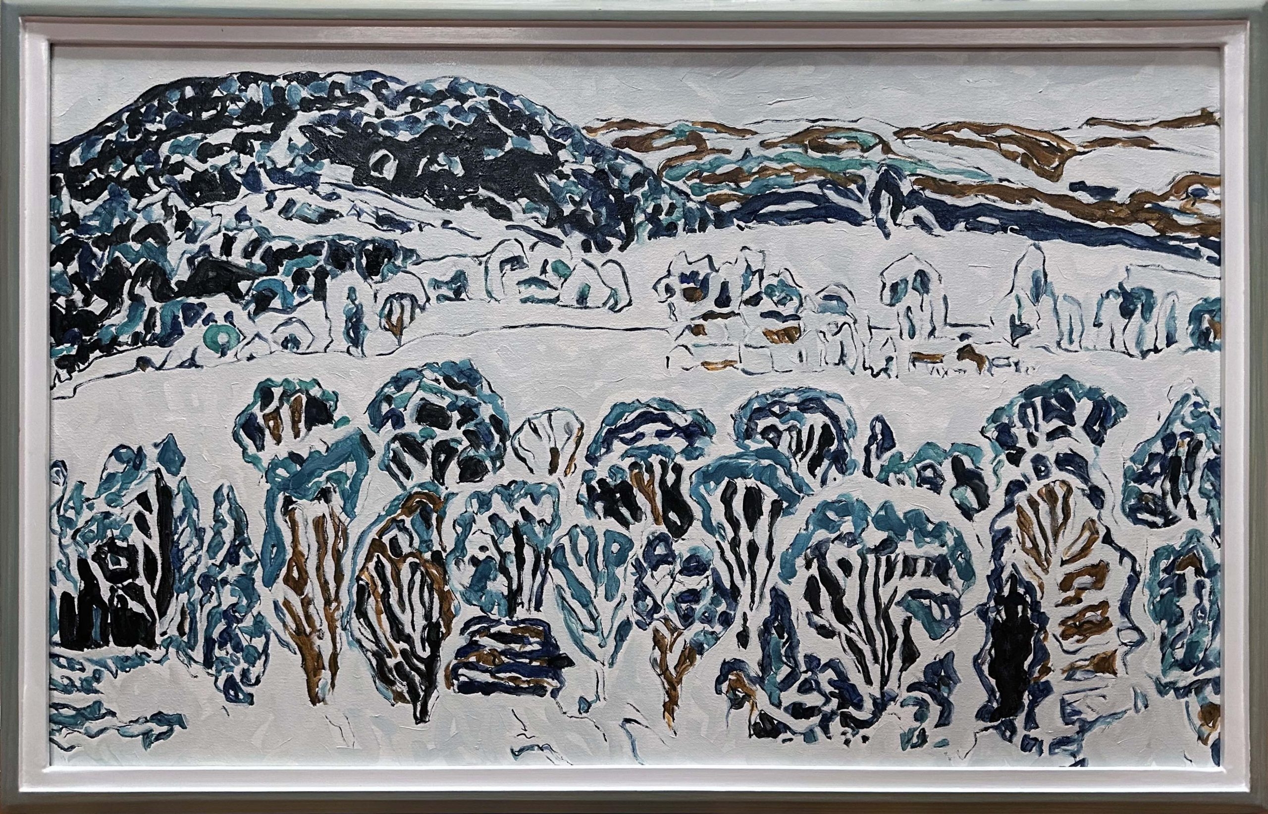 Blue Trees #2 — oil painting by Brock Irwin