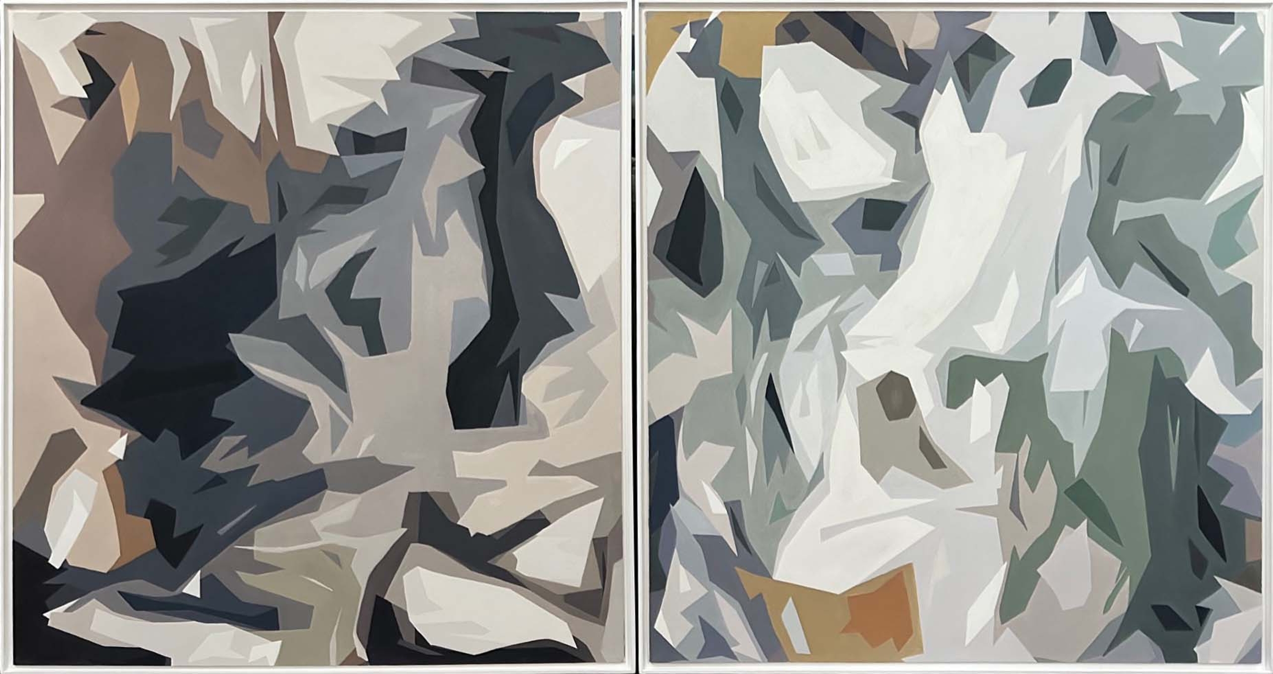 Modern Cubism (Dyptich) (x2) — oil painting by Brock Irwin