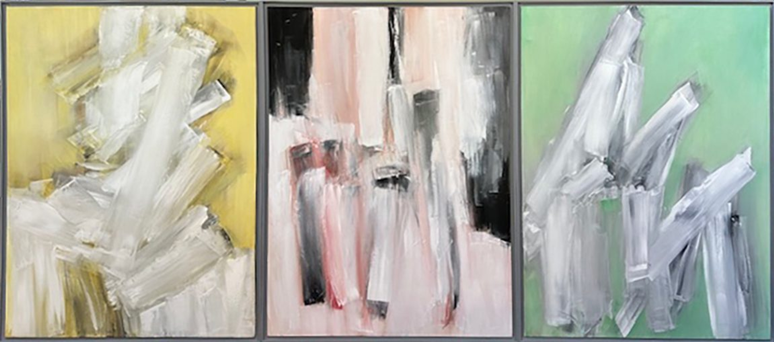 White Stripes Tryptich #1 — oil painting by Brock Irwin