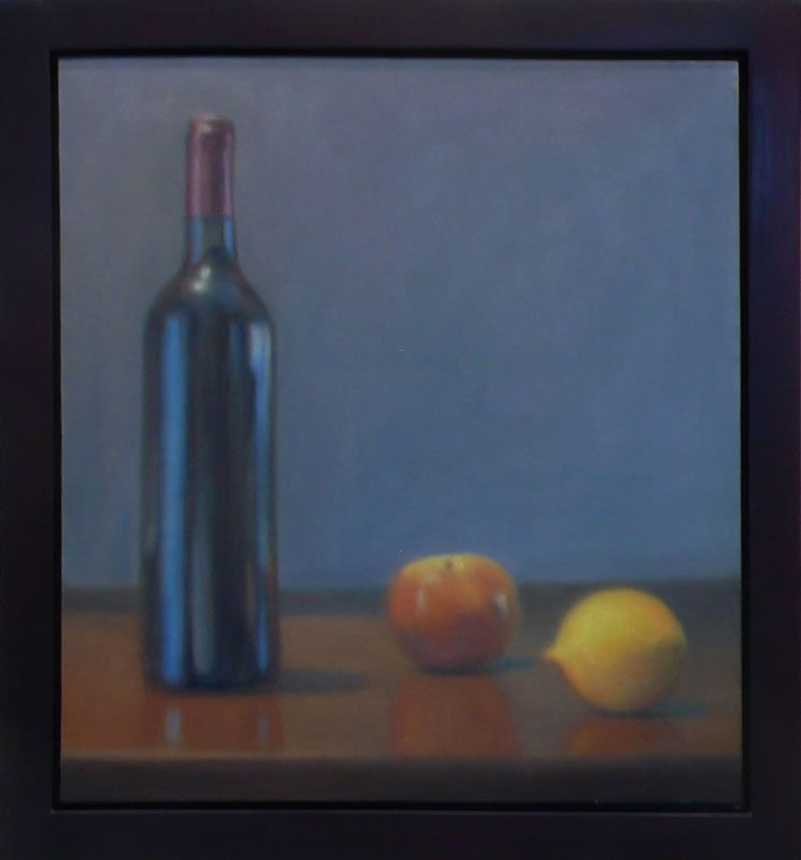 Wine Bottle w/Fruit — oil painting by Brock Irwin