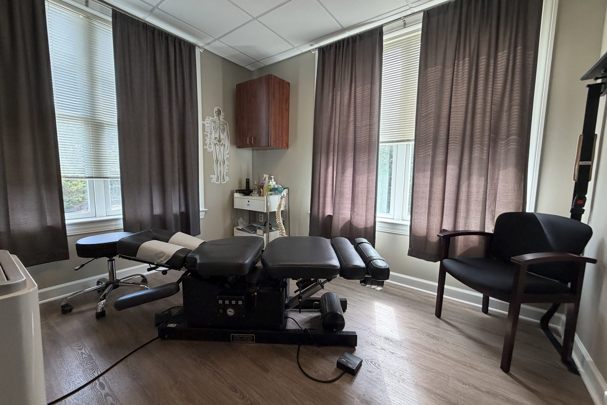 Chiropractic treatment room at the Thompson Healthcare & Sports Medicine - Little Egg Harbor location.