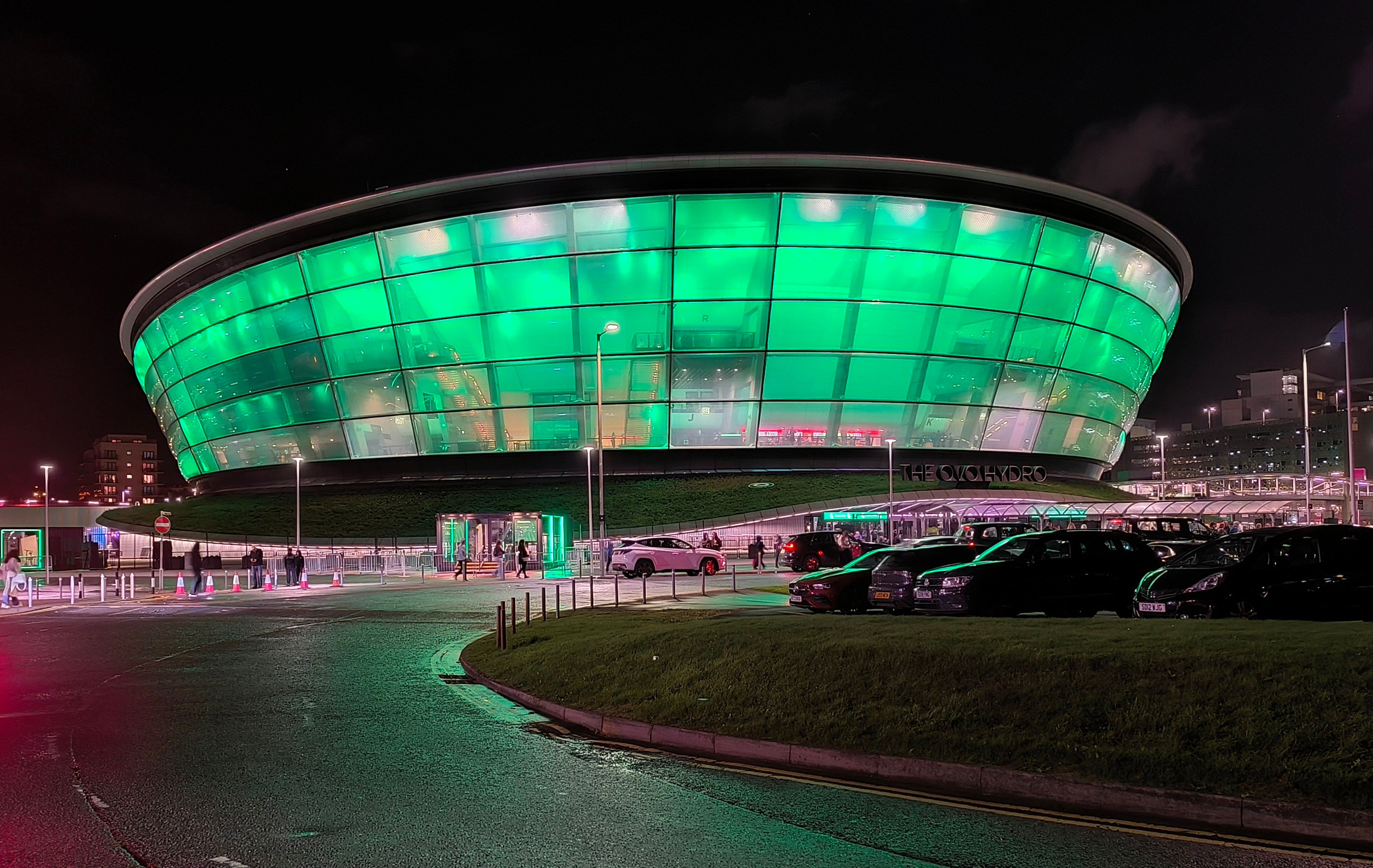 The OVO Hydro arena in Glasgow, photographed in September 2026