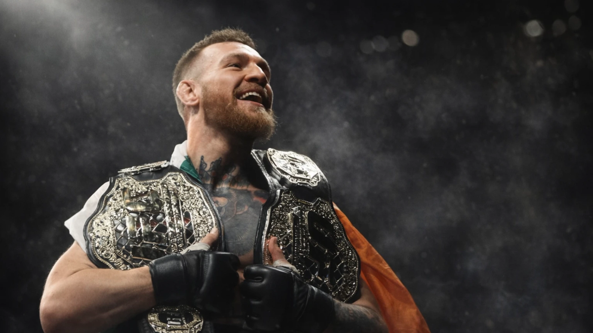 Conor McGregor victory, UFC championship belts