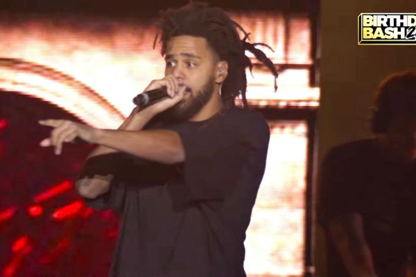 J. Cole performing at Birthday Bash ATL in Atlanta in June 2023
