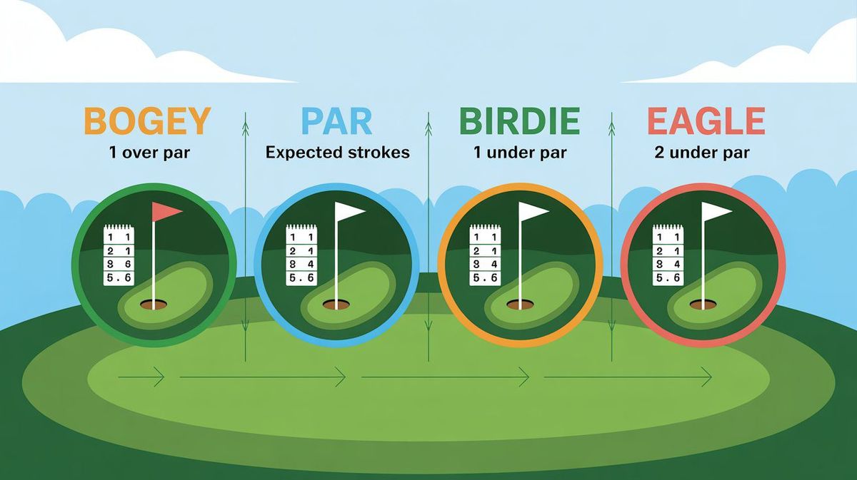 Illustrative Guide to Golf Scoring Terms - Infographic