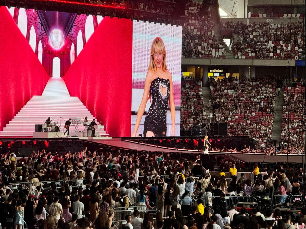 Sabrina Carpenter performing as the opening act at Singapore National Stadium on 9 March 2024