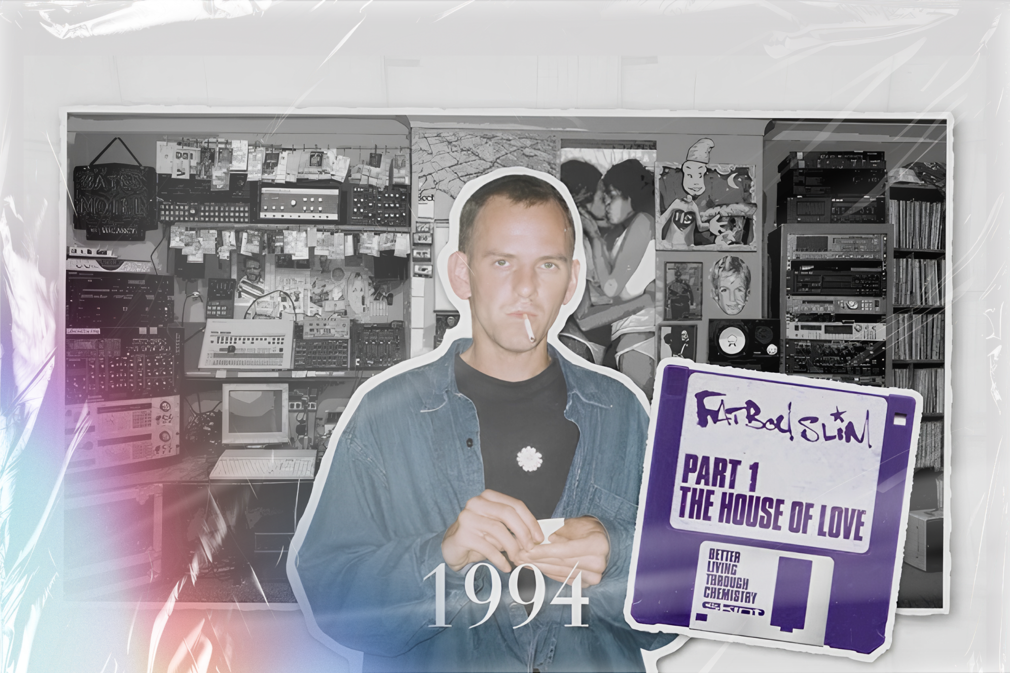 Fatboy Slim 1994 - "Better Living Through Chemistry" studio art