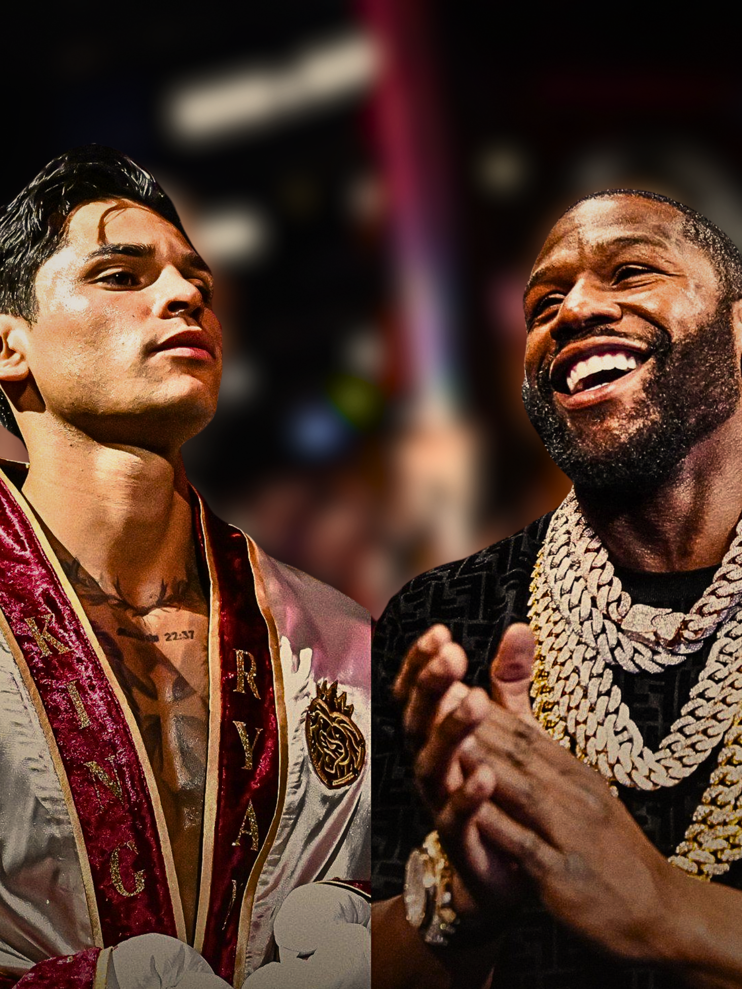 pre fight promotional image of two boxers