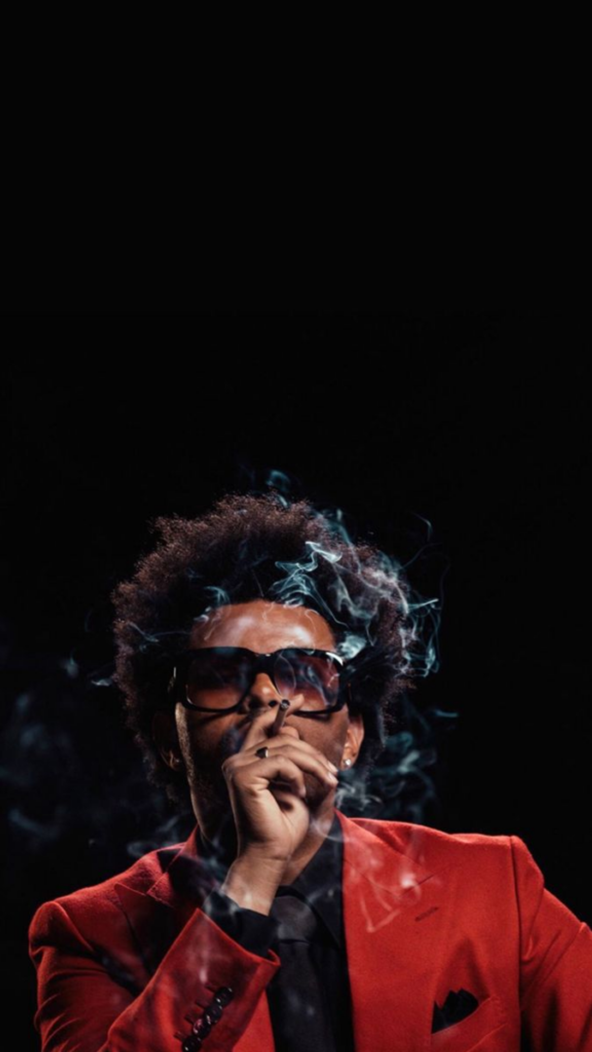 The Weeknd performing, 
