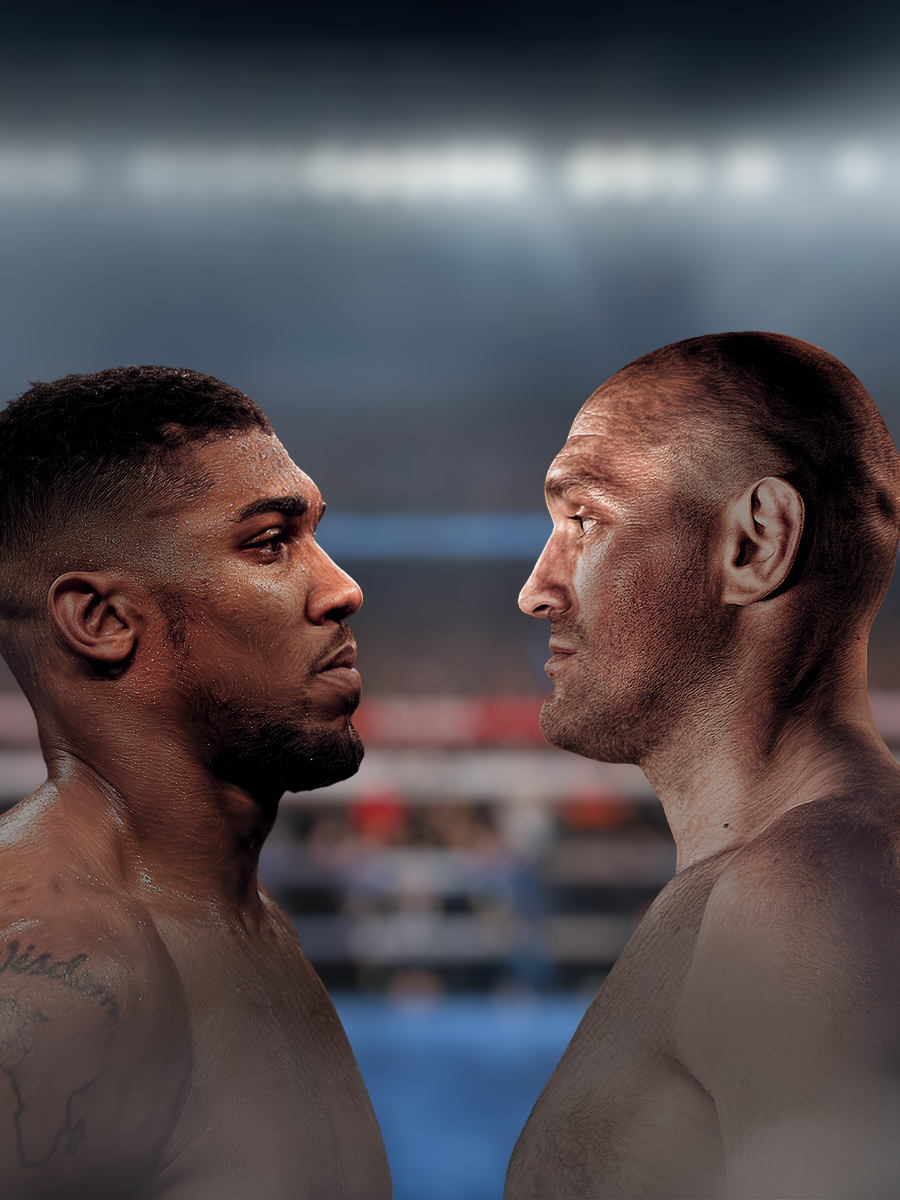 Anthony Joshua and Tyson Fury face to face in the ring