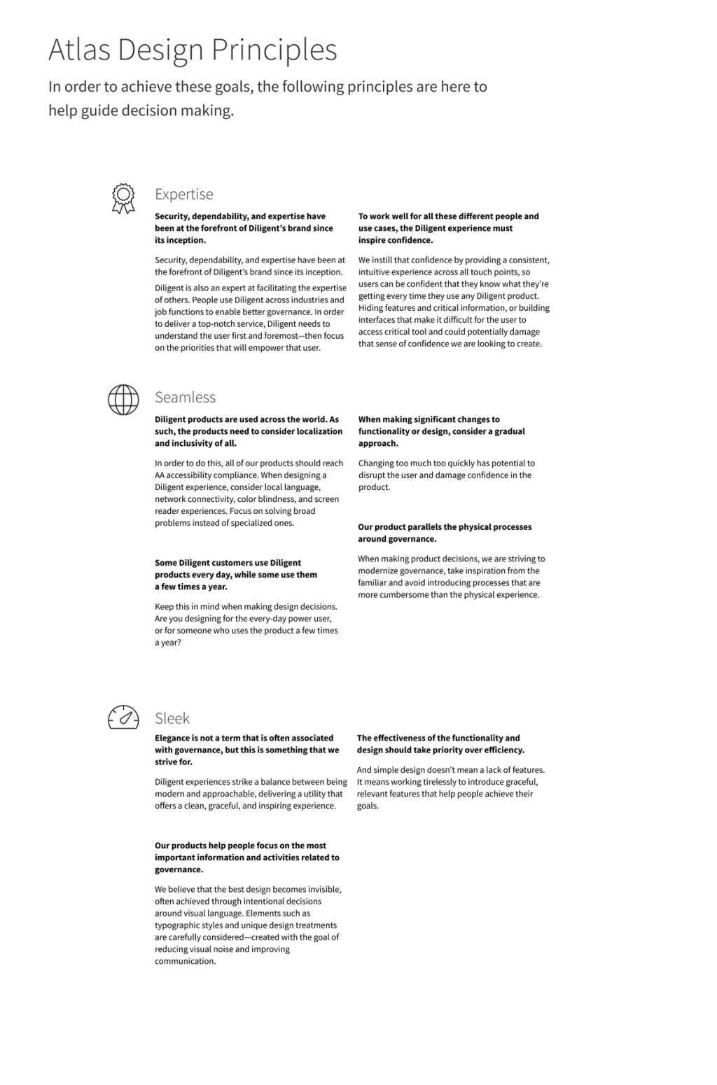 Atlas design principles.