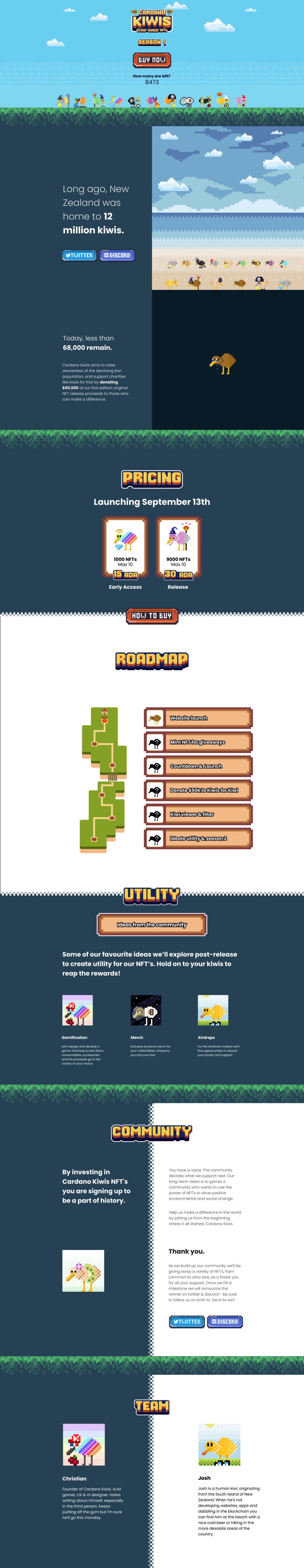 Season 1 website design.