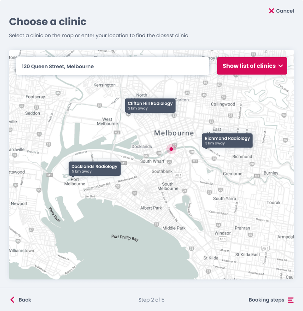 Choose a clinic.