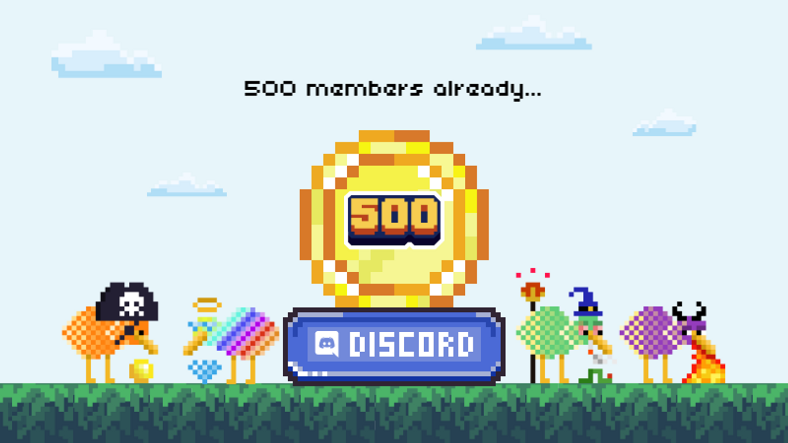 Celebrating our achievement of hitting 500 members on discord.