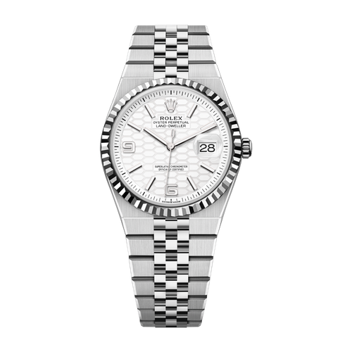 Rolex Land-Dweller 36 White Steel & White Gold 36mm