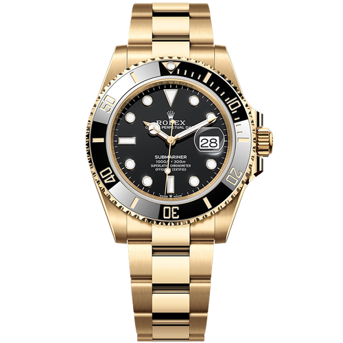 Rolex Submariner Black Yellow Gold 41mm