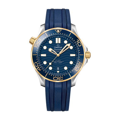 Omega Seamaster Diver 300M Blue Two-Tone Rubber 42mm