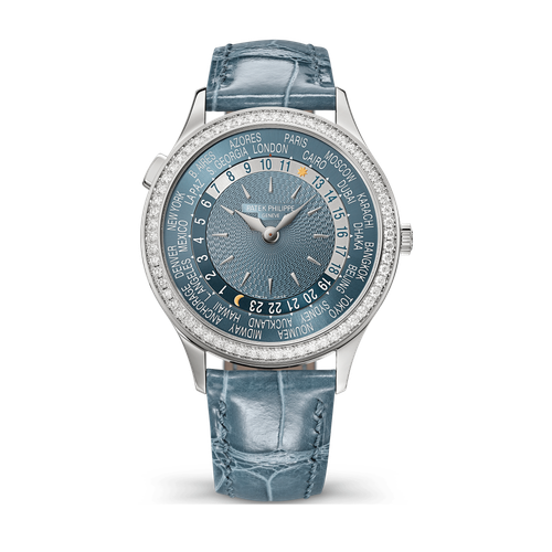 Patek Philippe Complications Blue White Gold Alligator Leather 36mm