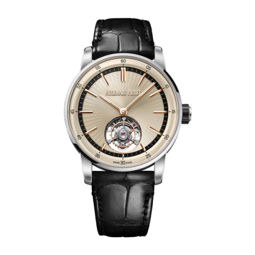 Audemars Piguet Code 11.59 Selfwinding Flying Tourbillon Cream Ceramic Alligator Leather 41mm