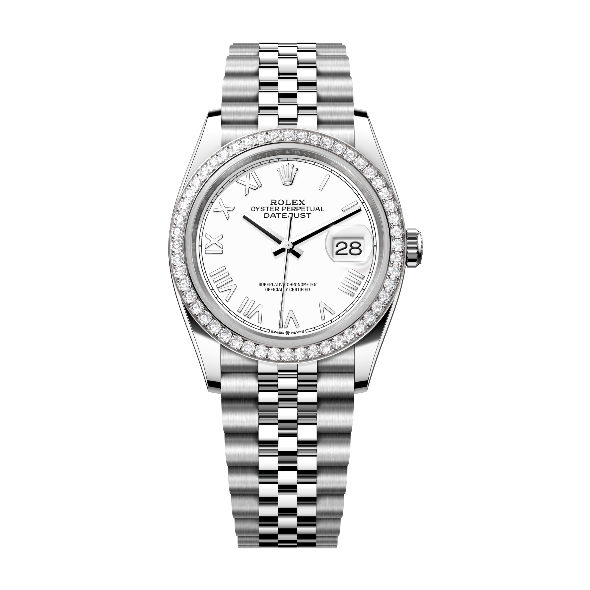 Rolex Datejust 36 White Steel & White Gold 36mm