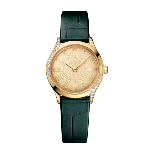 Omega De Ville Mini Trésor Yellow Gold Alligator Leather 26mm