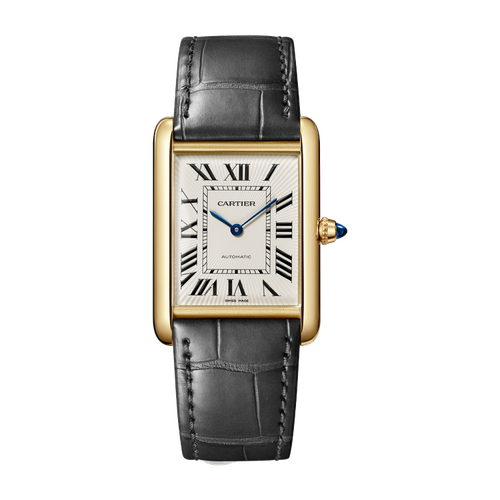 Cartier Tank Louis Cartier Silver Yellow Gold Alligator Leather 27.8mm