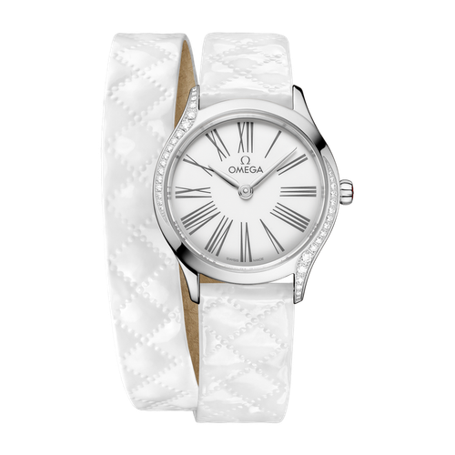 Omega De Ville Mini Trésor White Steel Leather 26mm