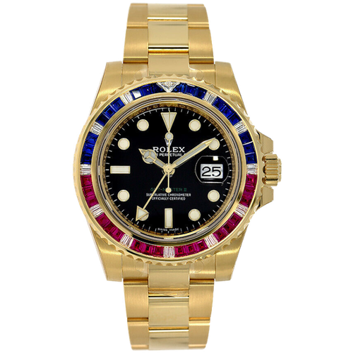 Rolex GMT-Master II Black Yellow Gold 40mm