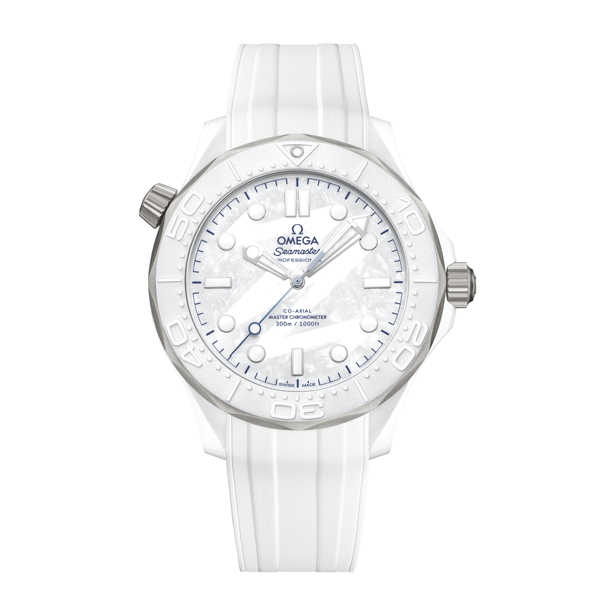 Omega "Milano Cortina 2026" Seamaster Diver 300M White Ceramic Rubber 43.5mm