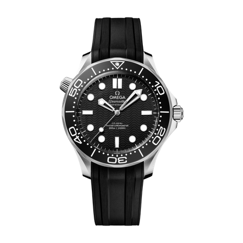 Omega Seamaster Diver 300M Black Steel Rubber 42mm