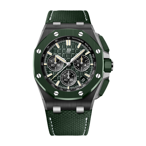 Audemars Piguet Royal Oak Offshore Selfwinding Chronograph Green Ceramic Rubber 43mm