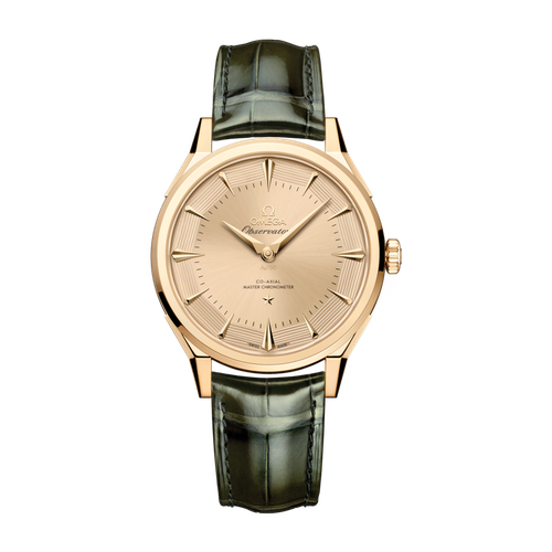 Omega Constellation Globemaster Yellow Gold Alligator Leather 39.4mm