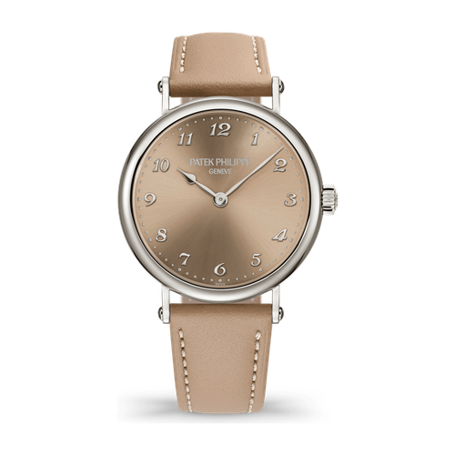 Patek Philippe Calatrava Cream White Gold Leather 34.6mm