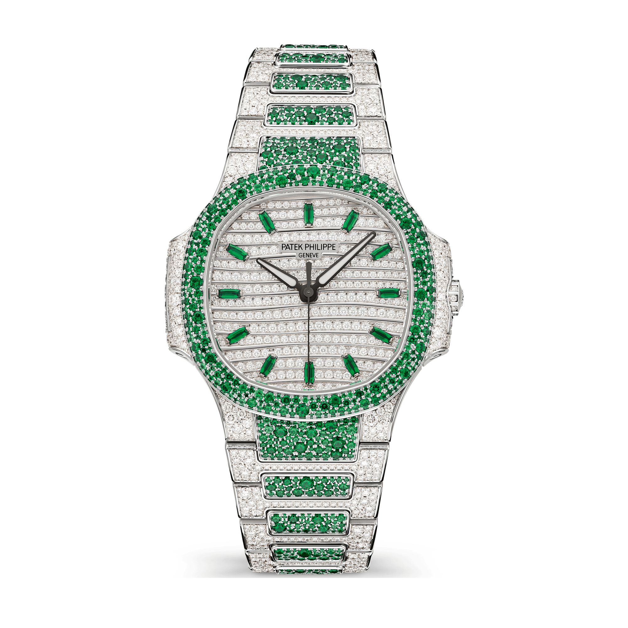 Patek Philippe Nautilus Diamond Pave White Gold 35.2mm