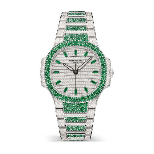 Patek Philippe Nautilus Diamond Pave White Gold 35.2mm