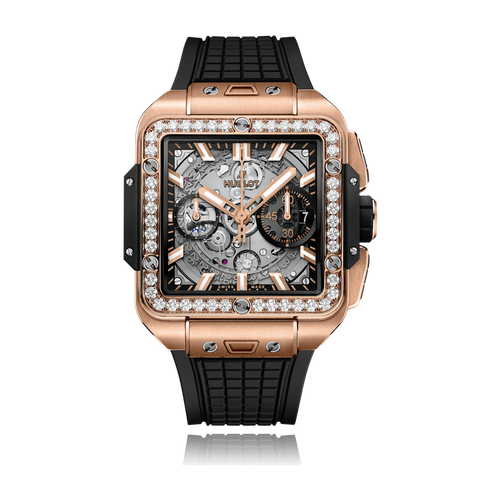 Hublot Square Bang Unico Skeleton King Gold Rubber 42mm