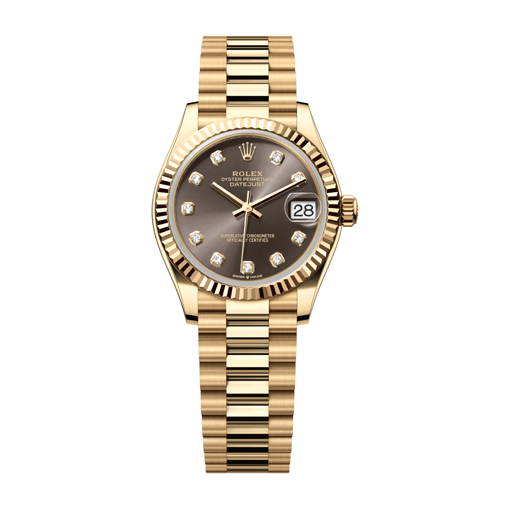 Rolex Datejust 31 Dark Grey Yellow Gold 31mm