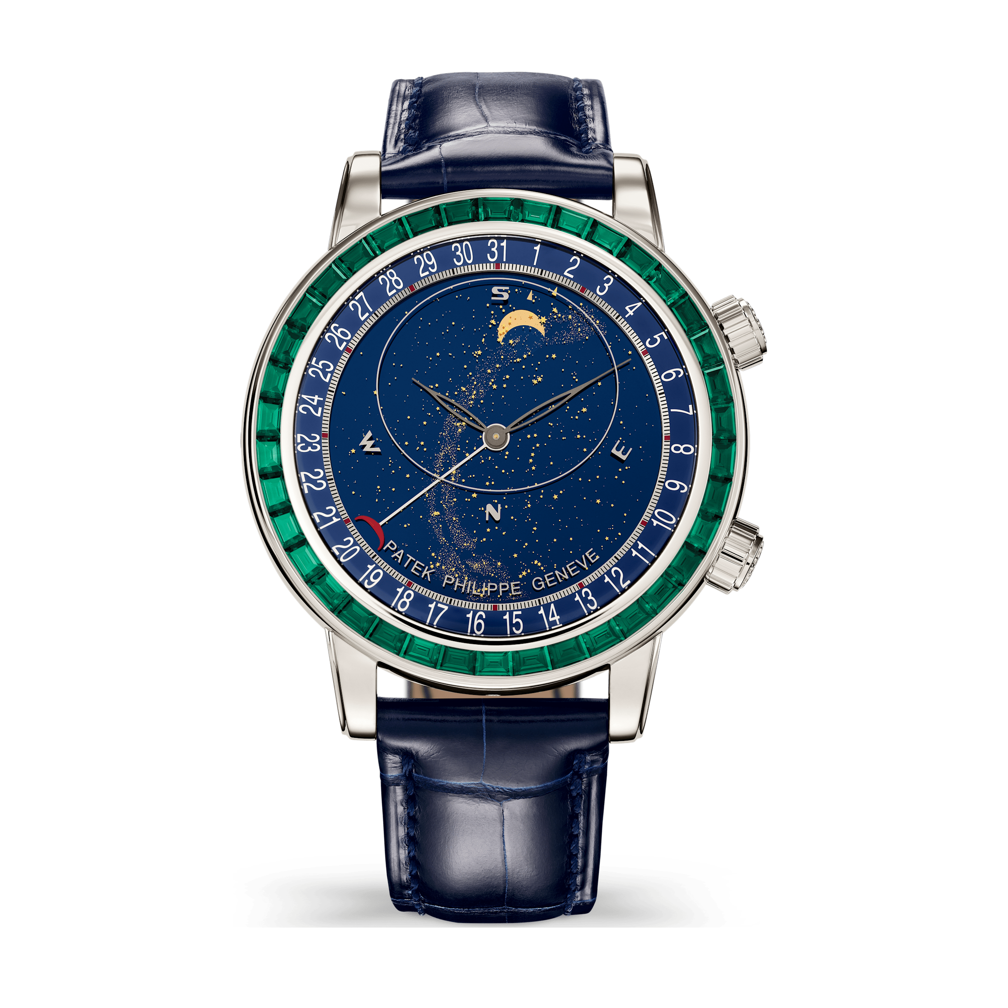 Patek Philippe Grand Complications Celestial Blue Platinum Alligator Leather 44mm