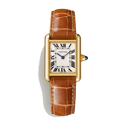 Cartier Tank Louis Cartier Silver Yellow Gold Alligator Leather 22mm