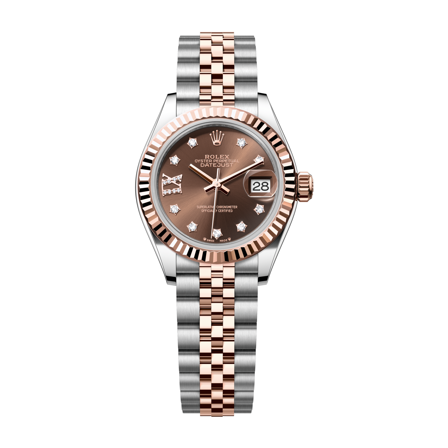 Rolex Lady-Datejust Chocolate Two-Tone 28mm