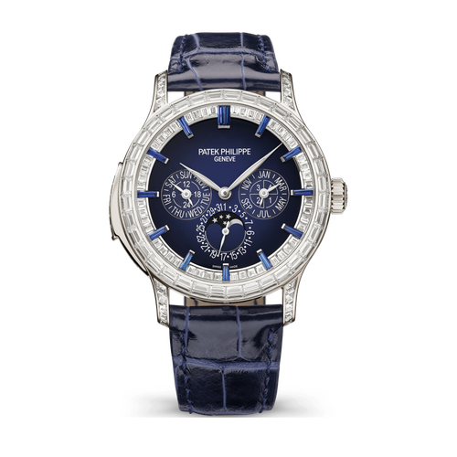 Patek Philippe Grand Complications Blue Platinum Alligator Leather 42mm