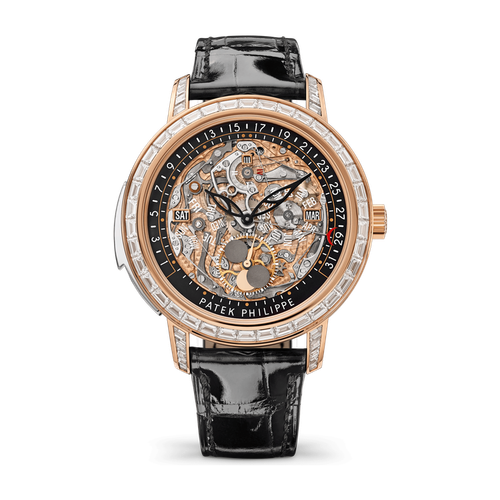 Patek Philippe Grand Complications Skeleton Rose Gold Alligator Leather 43mm