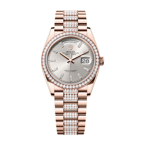 Rolex Day-Date 36 Silver Rose Gold 36mm