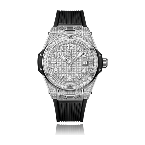 Hublot Big Bang One Click Diamond Pave Steel Rubber 33mm