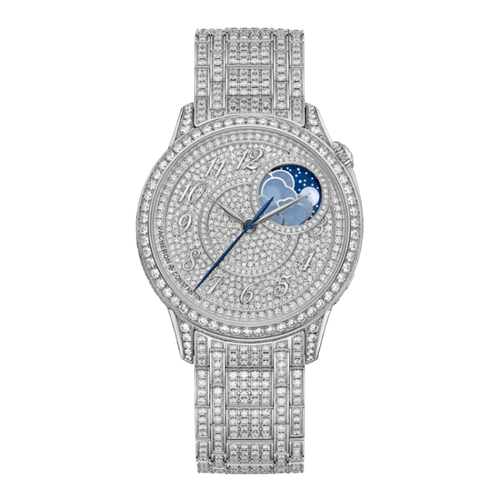 Vacheron Constantin Égérie Moon Phase Jewellery Diamond Pave White Gold 37mm