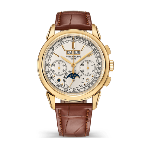 Patek Philippe Grand Complications Silver Yellow Gold Alligator Leather 41mm